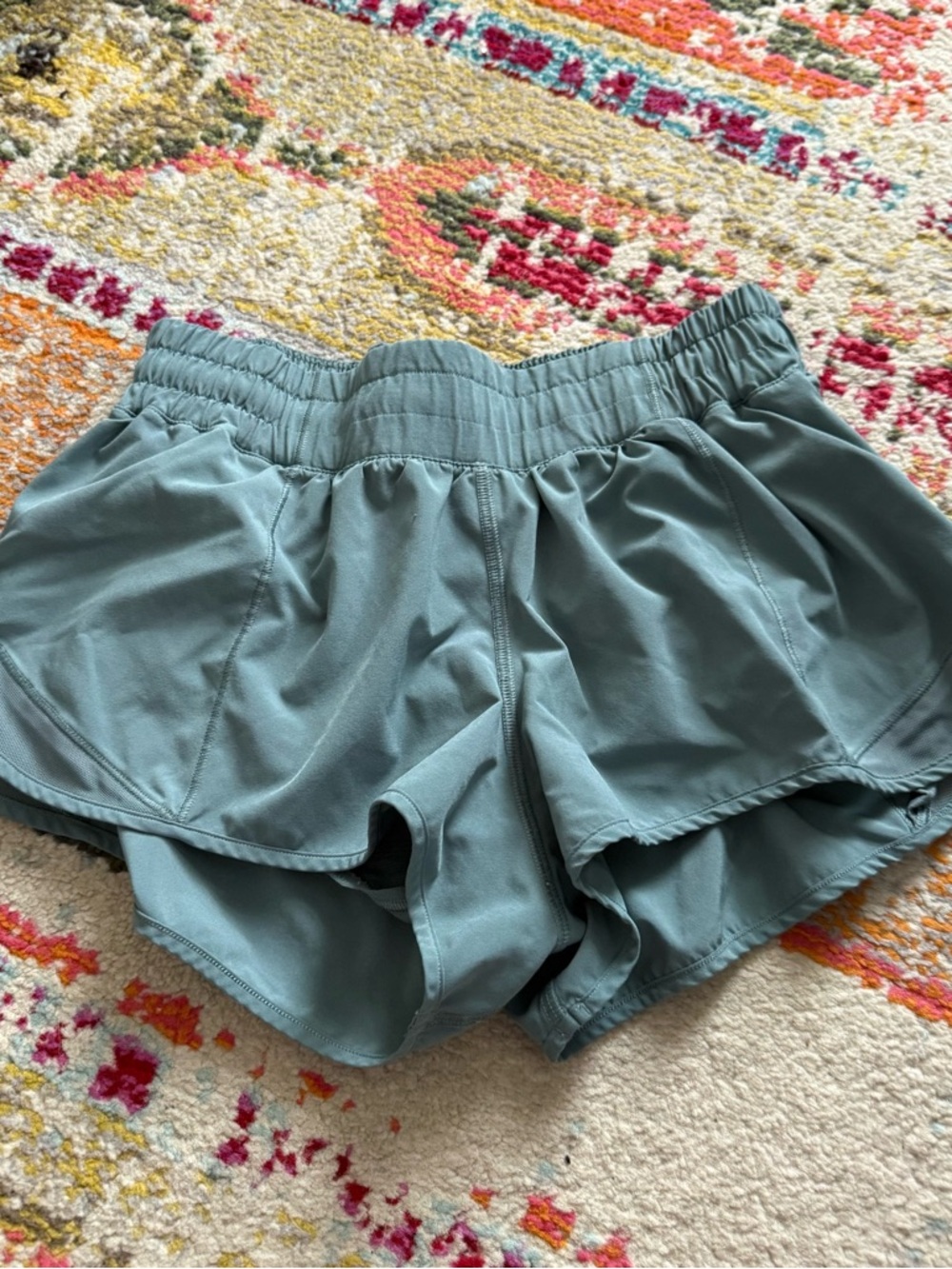 Light Green Lululemon Hotty Hot Shorts